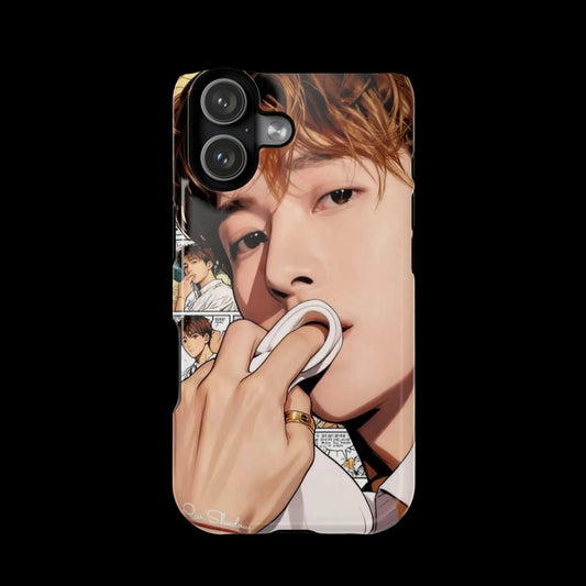 Male Portrait Comic Collage Impact-Resistant Case