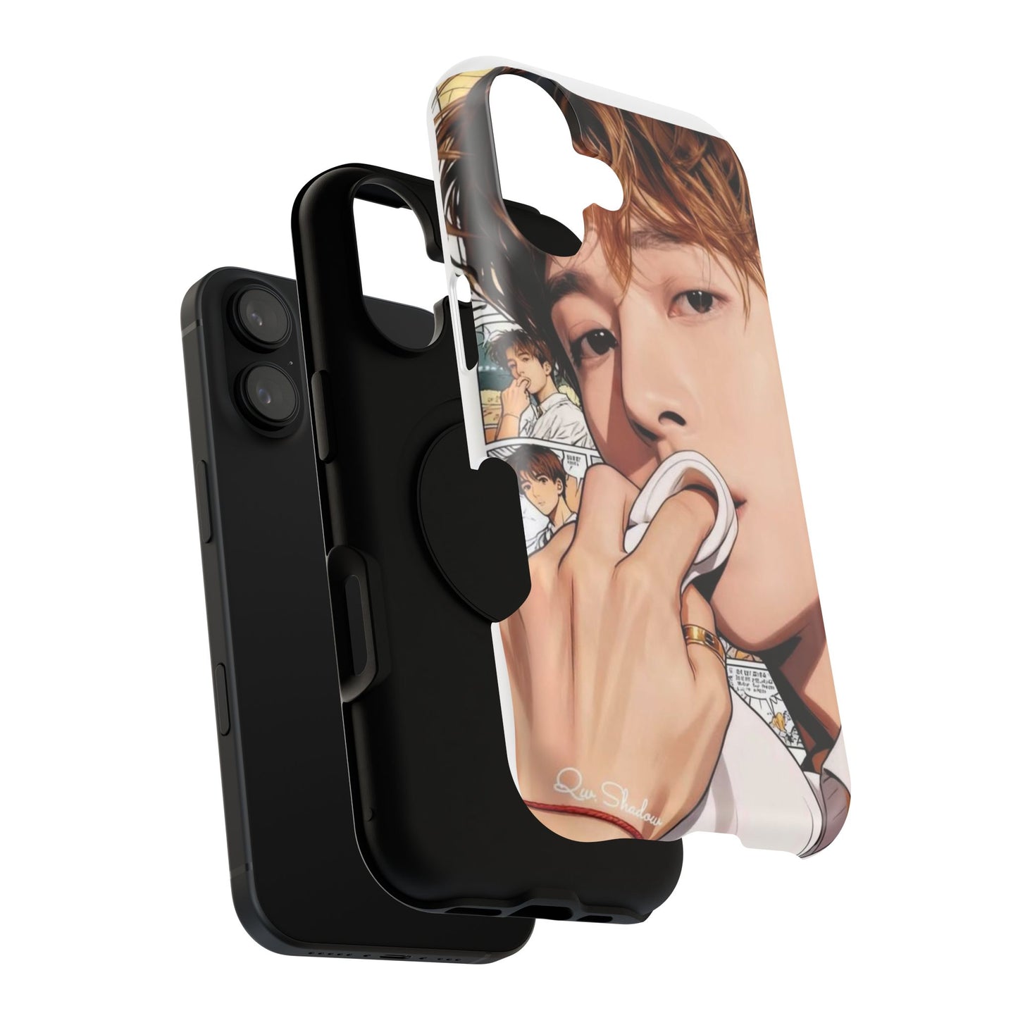 Male Portrait Comic Collage Impact-Resistant Case